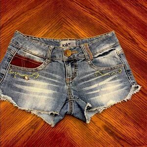 Jolt women’s Denim shorts.  Size 0